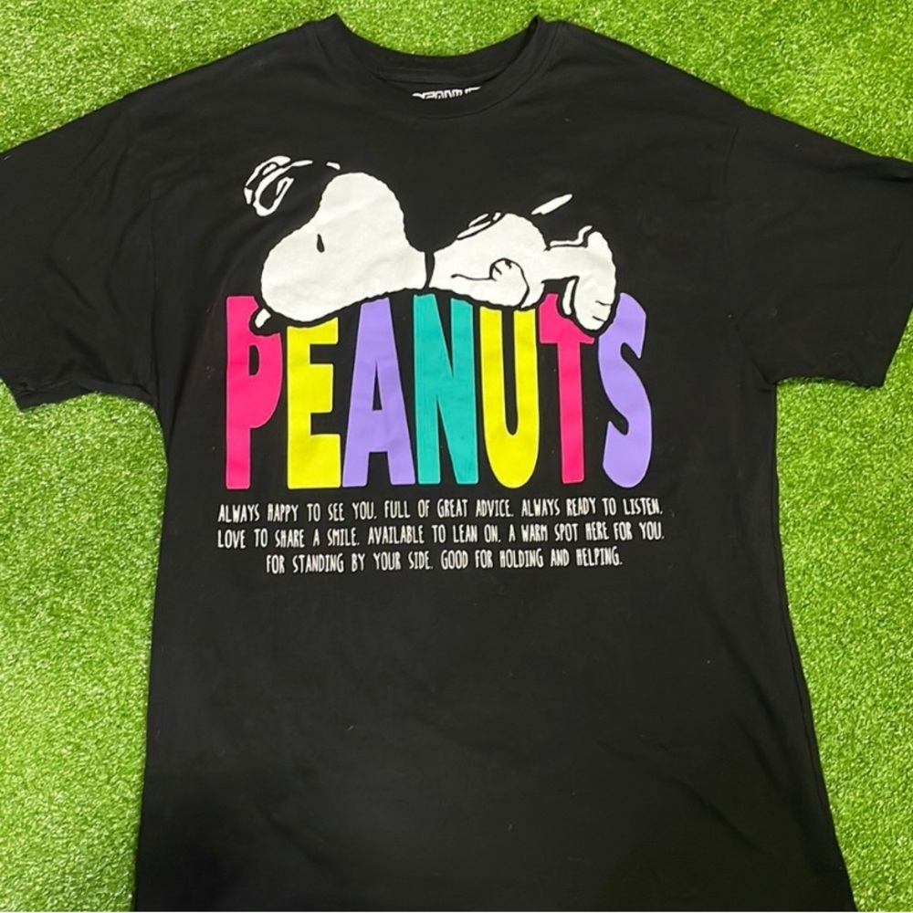 Peanuts Snoopy Black Graphic T-Shirt
